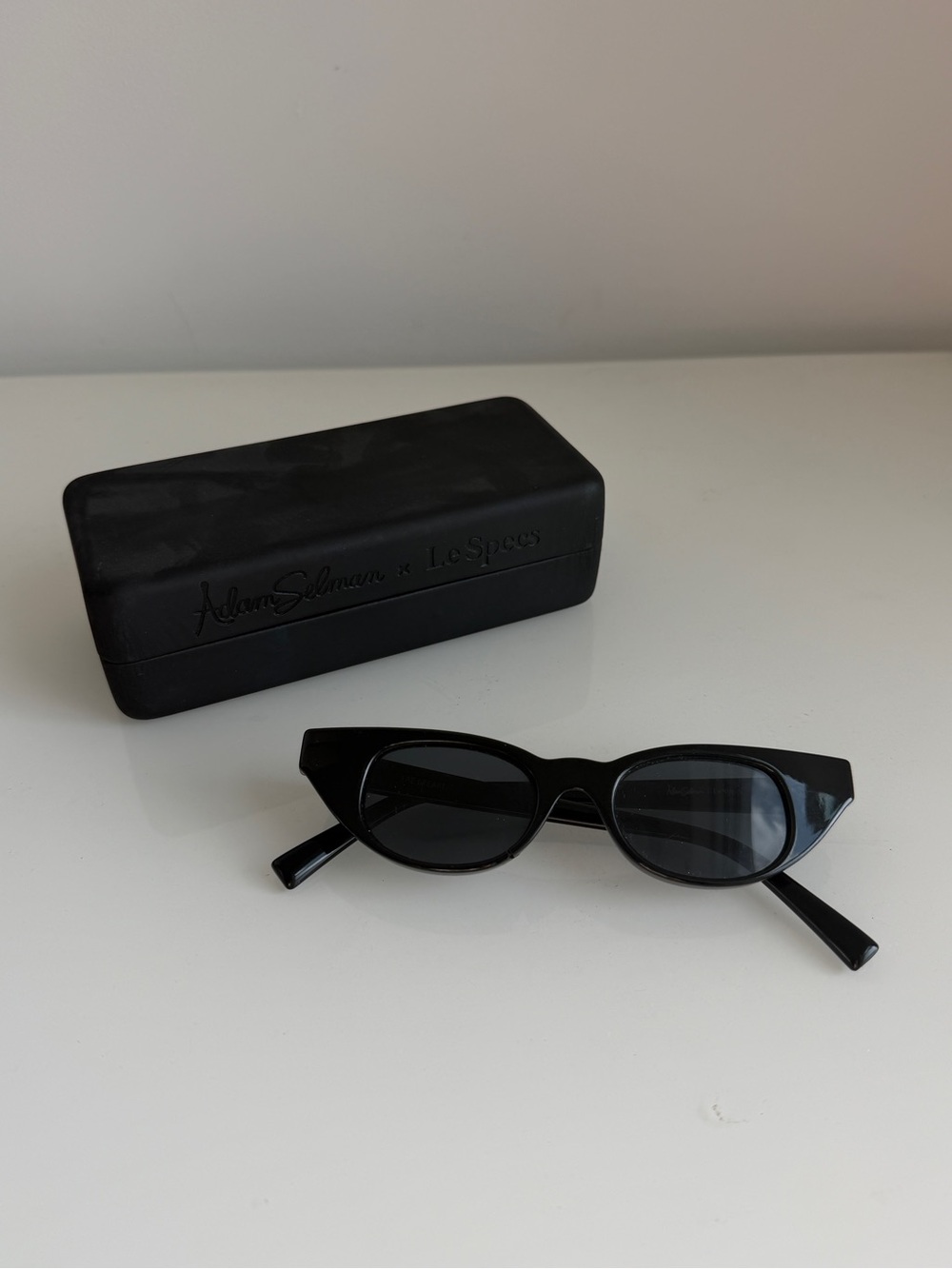 Adam Selman x Le Specs Black Cat-Eye Sunglasses
